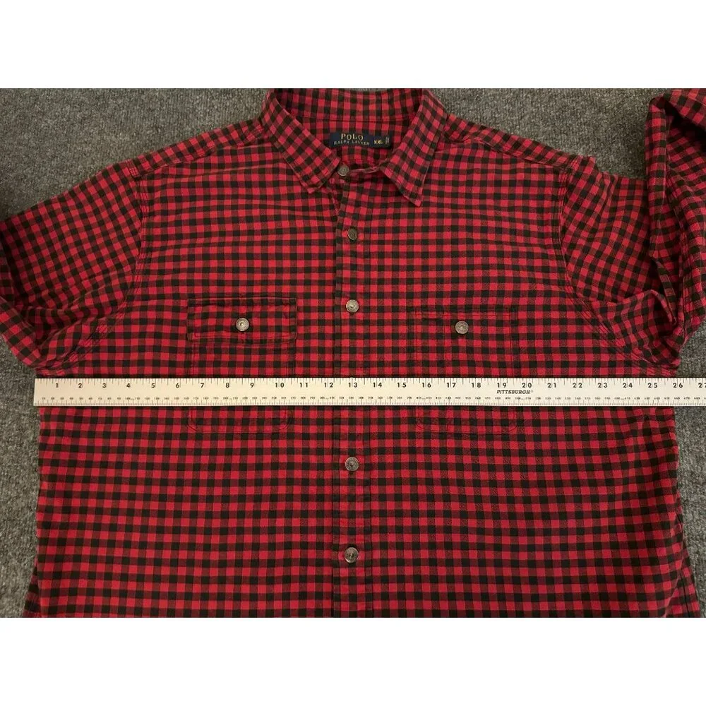 Polo Ralph Lauren Buffalo Plaid Button Down Shirt Men's Large‎ Western Preppy